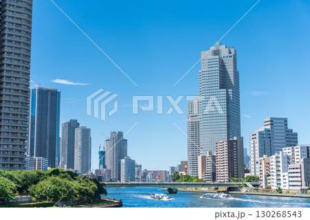 「東京都」隅田川の風景　中央区 130268543