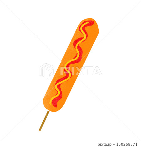 スタンプ風のフランクフルトのイラスト 130268571