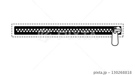 Pocket with Zipper technical fashion illustration. Flat apparel template front view. Women, men unisex style item CAD Pocket with Zipper technical fashion illustration. Flat apparel template front view. Women, men unisex style item CAD 130268818