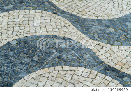 Unique Cobblestone Pattern in Calcada of Portugal Unique Cobblestone Pattern in Calcada of Portugal 130269439