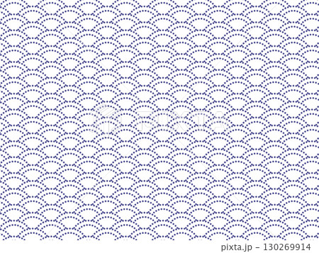 青海波柄の透過背景(和模様・和風デザイン) 青海波柄の透過背景(和模様・和風デザイン) 130269914