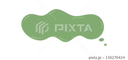 Organic green cloud speech bubble doodle as a hand drawn box. Symbol for chat and message, this comment icon fits conversation or dialogue concepts in a unique and modern communication style. 130270424