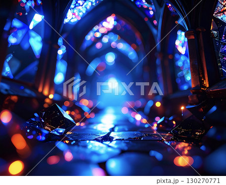 イルミネーションの美しいステンドグラス 130270771