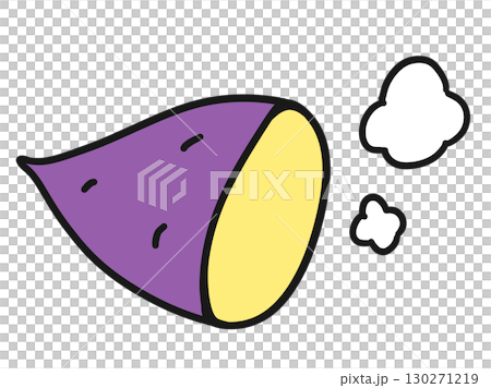 ほかほかの焼き芋のイラスト ほかほかの焼き芋のイラスト 130271219