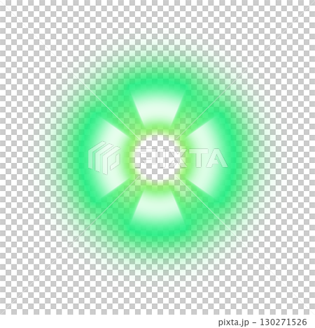 Green radial luminous circle effect on transparent background Green radial luminous circle effect on transparent background 130271526