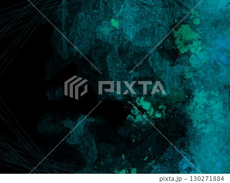 緑の薄汚れたもやのおどろおどろしい暗い背景 130271884