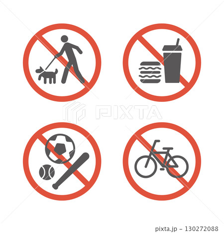 公園・私有地の禁止アイコン 130272088