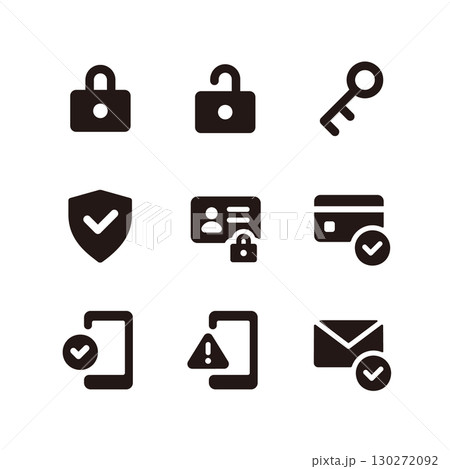 セキュリティアイコンセット 130272092