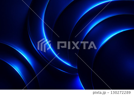 Multiple luminous glowing arcs overlapping on dark background creating abstract futuristic wave motion Multiple luminous glowing arcs overlapping on dark background creating abstract futuristic wave motion 130272289