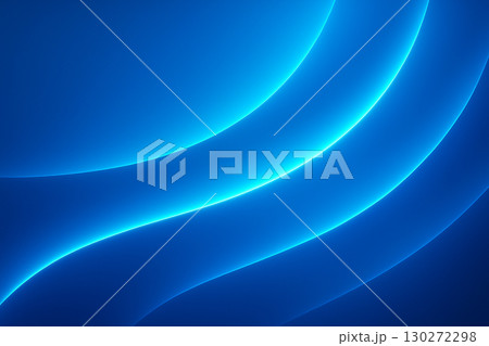 Light cyan gradient waves forming smooth luminous streaks in abstract fluid glowing motion 130272298