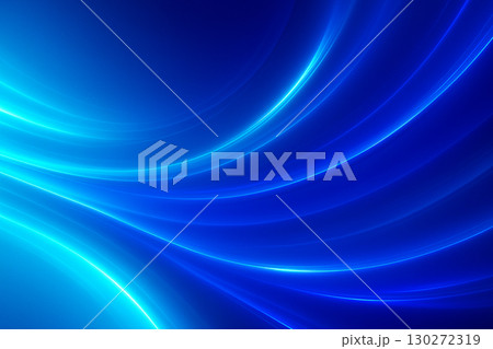 Vibrant glowing golden waves creating luminous energy flow pattern with smooth abstract curved streaks 130272319