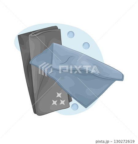 Illustration of Wipe Cloth Illustration of Wipe Cloth 130272619
