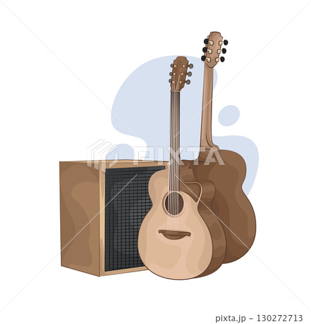 Illustration of Two Guitars Illustration of Two Guitars 130272713