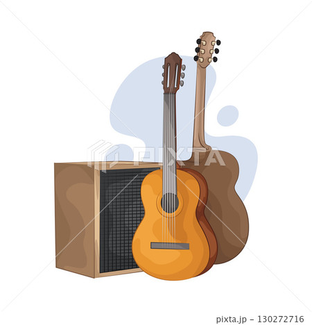 Illustration of Two Guitars Illustration of Two Guitars 130272716