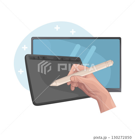 Illustration of Pen Tablet 130272850