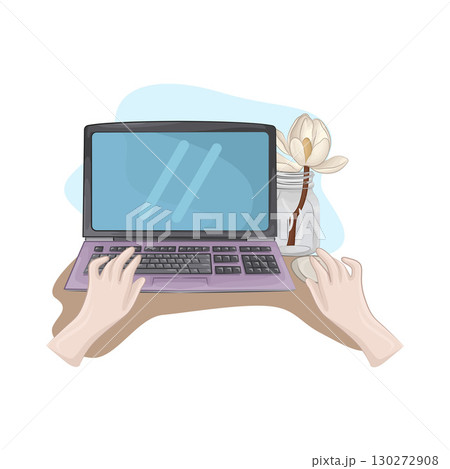 Illustration of Laptop  130272908