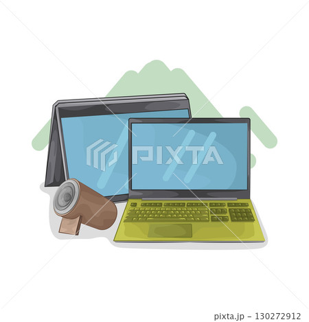 Illustration of Laptop Illustration of Laptop 130272912