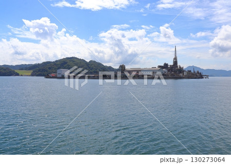 生きている軍艦島 瀬戸内海の契島(北西部桟橋方面) 生きている軍艦島 瀬戸内海の契島(北西部桟橋方面) 130273064