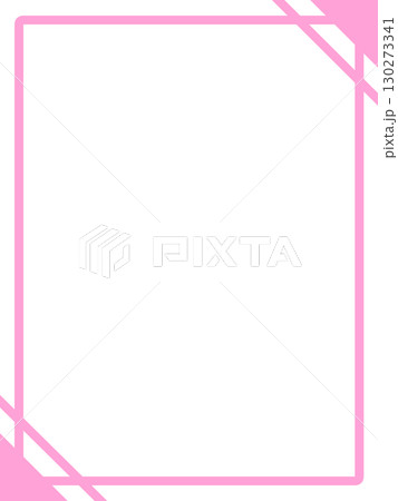 シンプルな桃色の縦フレーム4 ピンク シンプルな桃色の縦フレーム4 ピンク 130273341