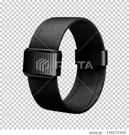 Elegant and Minimalist Black Metallic Mesh Watch Strap for Modern Timepieces 130273388