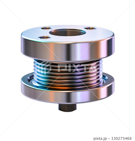 Sleek Metallic Connector Component with Threaded Ends for Engineering Applications 130273468
