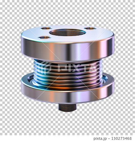 Sleek Metallic Connector Component with Threaded Ends for Engineering Applications 130273468
