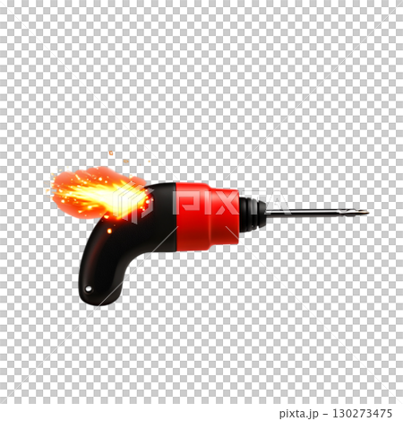 Compact soldering tool with flame effect for electronics repair and crafting projects 130273475