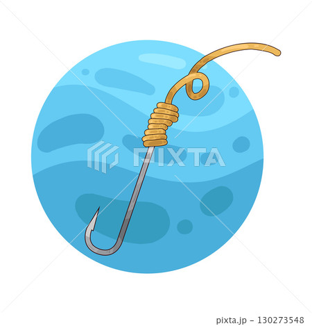 illustration of fishing hook illustration of fishing hook 130273548