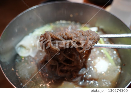 Korean Mul Naengmyeon Chilled Noodles, Refreshing Summer Dish 130274500