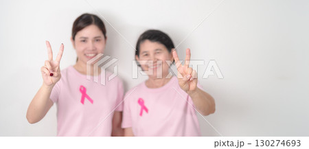 Couple woman with pink Ribbon for Pink October Breast Cancer Awareness month, May Women Health, November Birth Parents Adoption, women rights, Empowerment, March International Women day and Cancer day Couple woman with pink Ribbon for Pink October Breast Cancer Awareness month, May Women Health, November Birth Parents Adoption, women rights, Empowerment, March International Women day and Cancer day 130274693