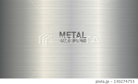 Metal texture silver grey brushed steel background vector illustration. 130274753