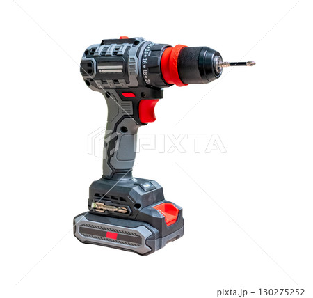 Cordless drill isolated on white background. Cordless drill isolated on white background. 130275252