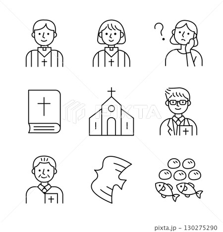 教会アイコンセット 130275290