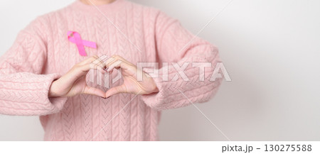 Pink October Breast Cancer Awareness month concept, woman with pink Ribbon for May Women Health, August World Breastfeeding week, Nursing Mothers, Pregnancy and Infant Loss Remembrance, Stillbirth 130275588