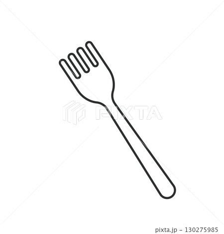 fork line icon vector design template fork line icon vector design template 130275985