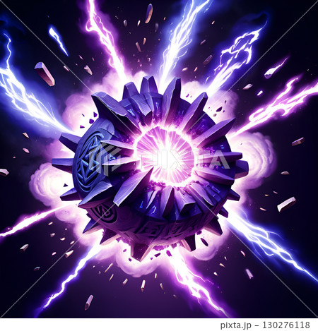 Experience the raw power of a cosmic energy sphere erupting with vibrant lightning and mystical forces, a truly dynamic and awe-inspiring visual. Experience the raw power of a cosmic energy sphere erupting with vibrant lightning and mystical forces, a truly dynamic and awe-inspiring visual. 130276118