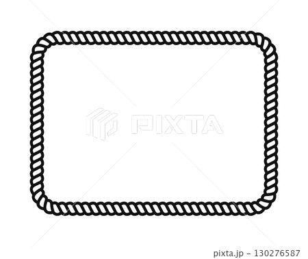 Rectangle rope frame. Rectangular shape with...のイラスト素材 [130276587] - PIXTA