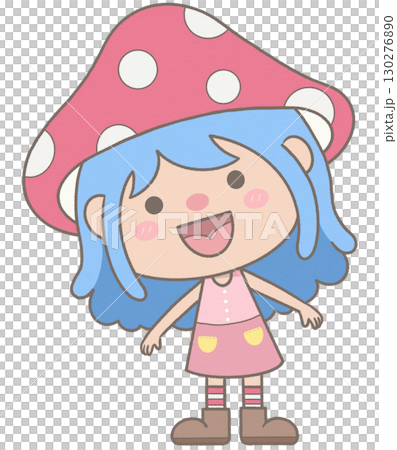 Cute magic fairy forest Mushroom pixie girl character Cute magic fairy forest Mushroom pixie girl character 130276890
