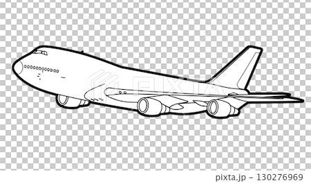 Airplane Drawing, Jumbo Jet Coloring Page, Airliner Illustration Airplane Drawing, Jumbo Jet Coloring Page, Airliner Illustration 130276969