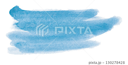 light blue watercolor background. Artistic hand paint. Isolated on transparent background. 130278428