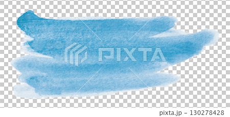 light blue watercolor background. Artistic hand paint. Isolated on transparent background. 130278428