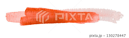 red watercolor background. Artistic hand paint. Isolated on transparent background. 130278447
