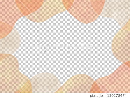 簡約水彩弧形框（橘色） 130278474