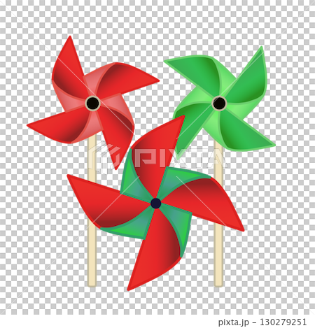 風車的插圖 130279251