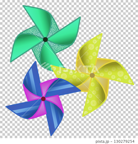 Illustration of a pinwheel 130279254