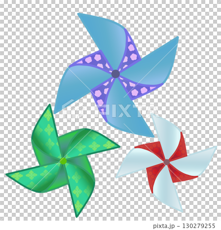 風車的插圖 130279255