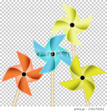 Illustration of a pinwheel 130279262