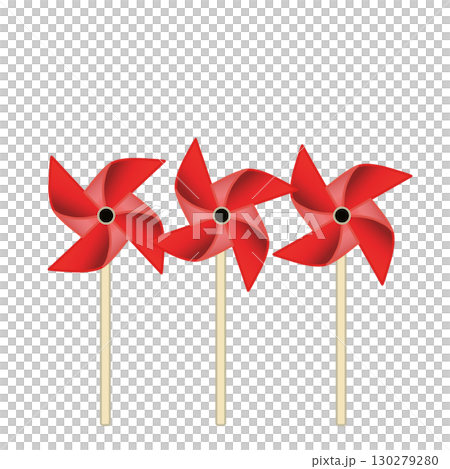 風車的插圖 130279280