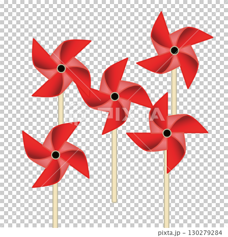 風車的插圖 130279284