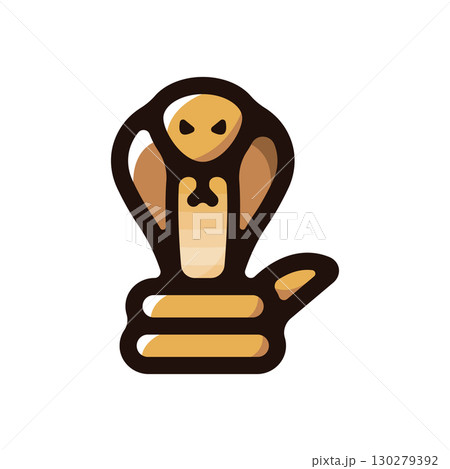 コブラのイラストアイコン（ジャングル・砂漠・動物素材） 130279392